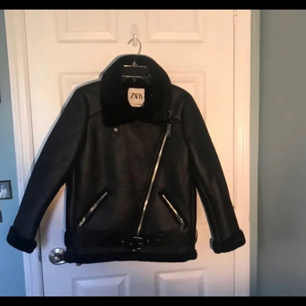 NWT Zara Faux Leather Jacket